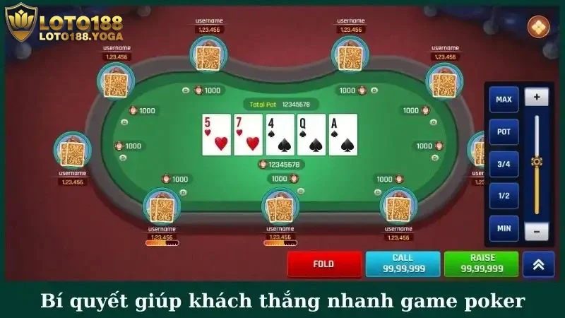 Bí quyết giúp khách thắng nhanh game poker tại đây