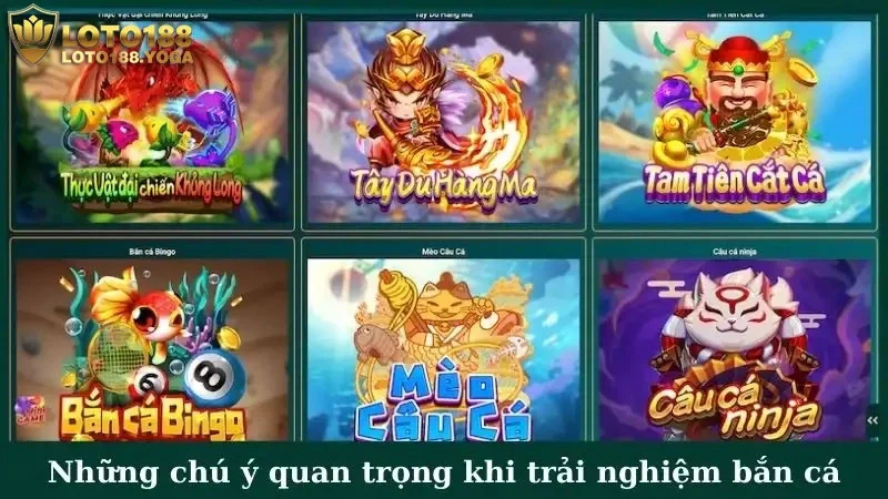 Những chú ý quan trọng khi trải nghiệm bắn cá tại đây