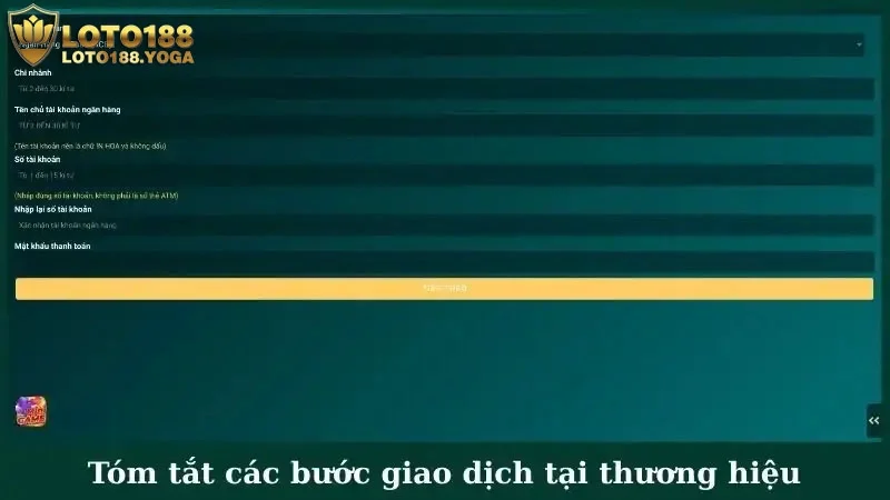 Tóm tắt các bước chuyển đổi giao dịch tại thương hiệu
